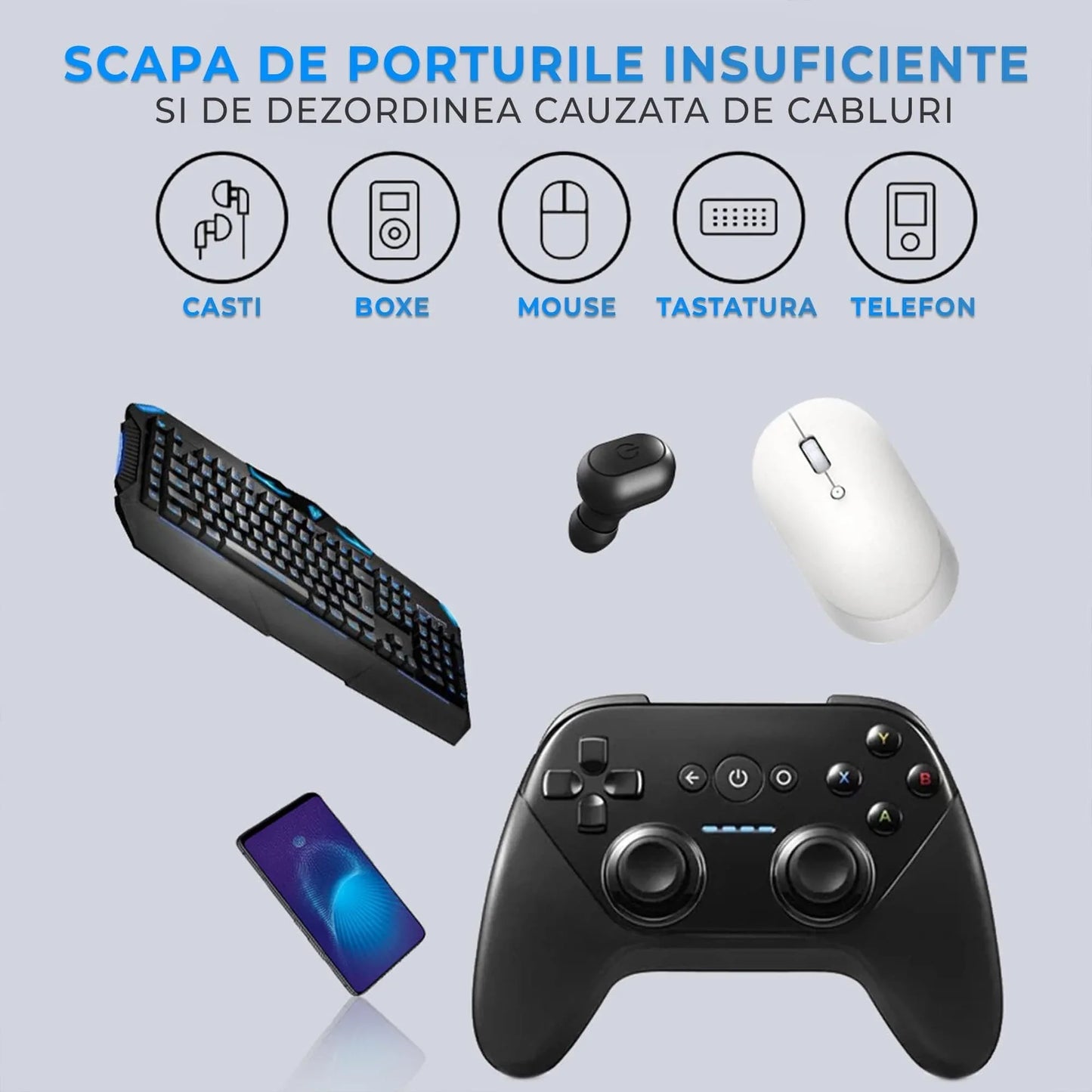 Adaptor Bluetooth Dongle Timebox, Wireless, USB, Casti, Mouse, Tastatura, Laptop