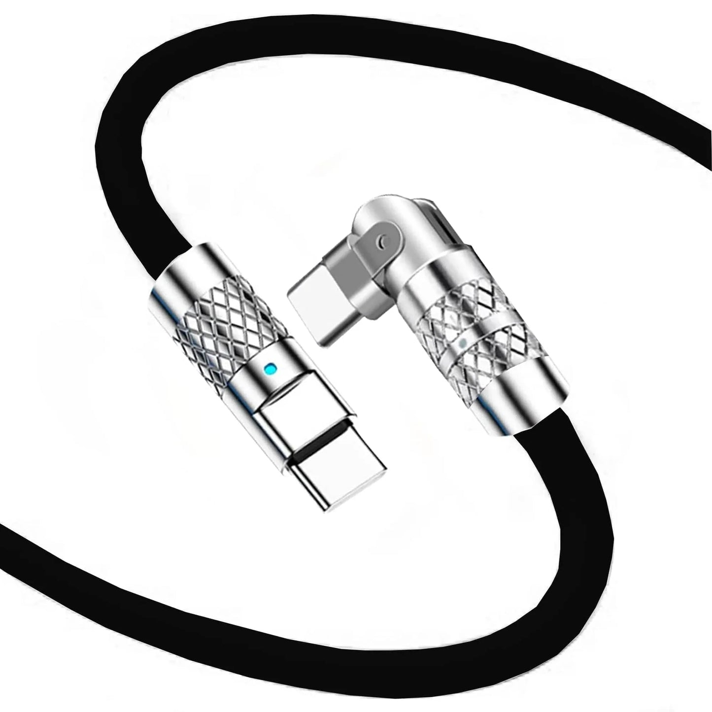 Cablu Date si Incarcare Rapida Timebox, 120W, 1,5m, Rotire 180 grade, Negru