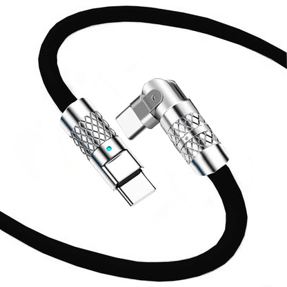 Cablu Date si Incarcare Rapida Timebox, 120W, 1,5m, Rotire 180 grade, Negru
