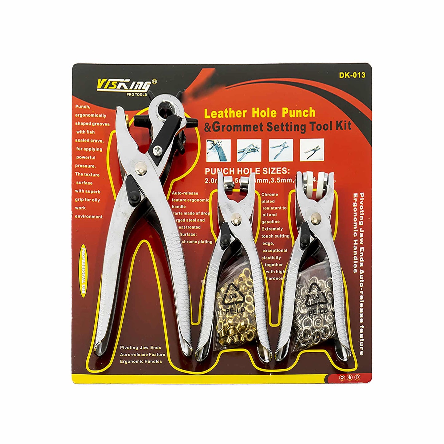 Set 3 Clesti perforat ,capsat si aplicat inele / 4300