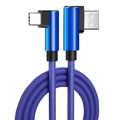 Cablu Date si Incarcare Rapida Timebox, USB la Type-C, 3m, Albastru