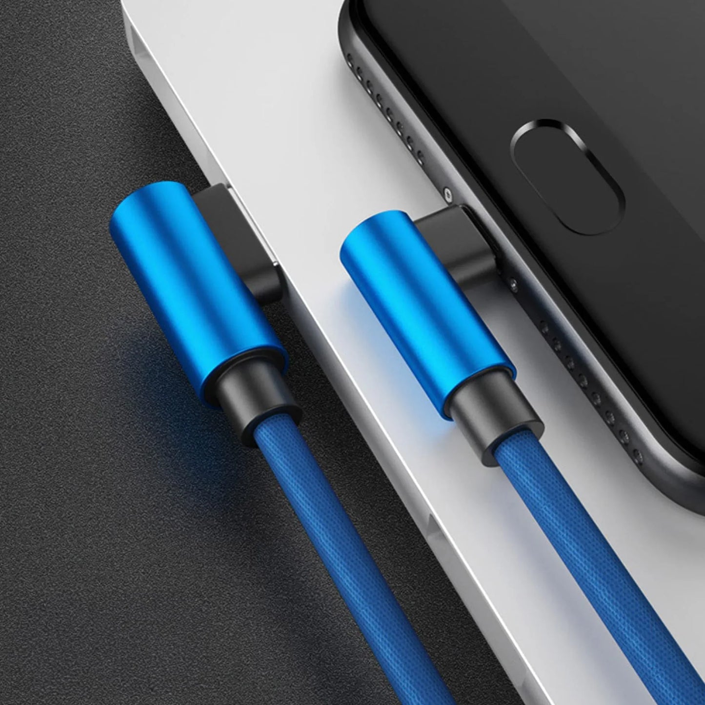 Cablu Date si Incarcare Rapida Timebox, USB la Type-C, 3m, Albastru