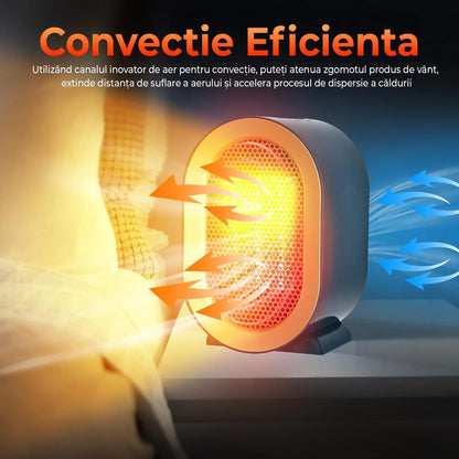 Aeroterma ceramica electrica Timebox, compact si silentios, Albastru