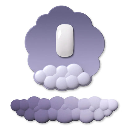 Mousepad ergonomic, spuma cu memorie pentru sustinere incheietura mana cu Wrist Rest, Baza anti-derapanta, Nor mov - 221.ro