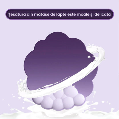 Mousepad ergonomic, spuma cu memorie pentru sustinere incheietura mana cu Wrist Rest, Baza anti-derapanta, Nor mov - 221.ro