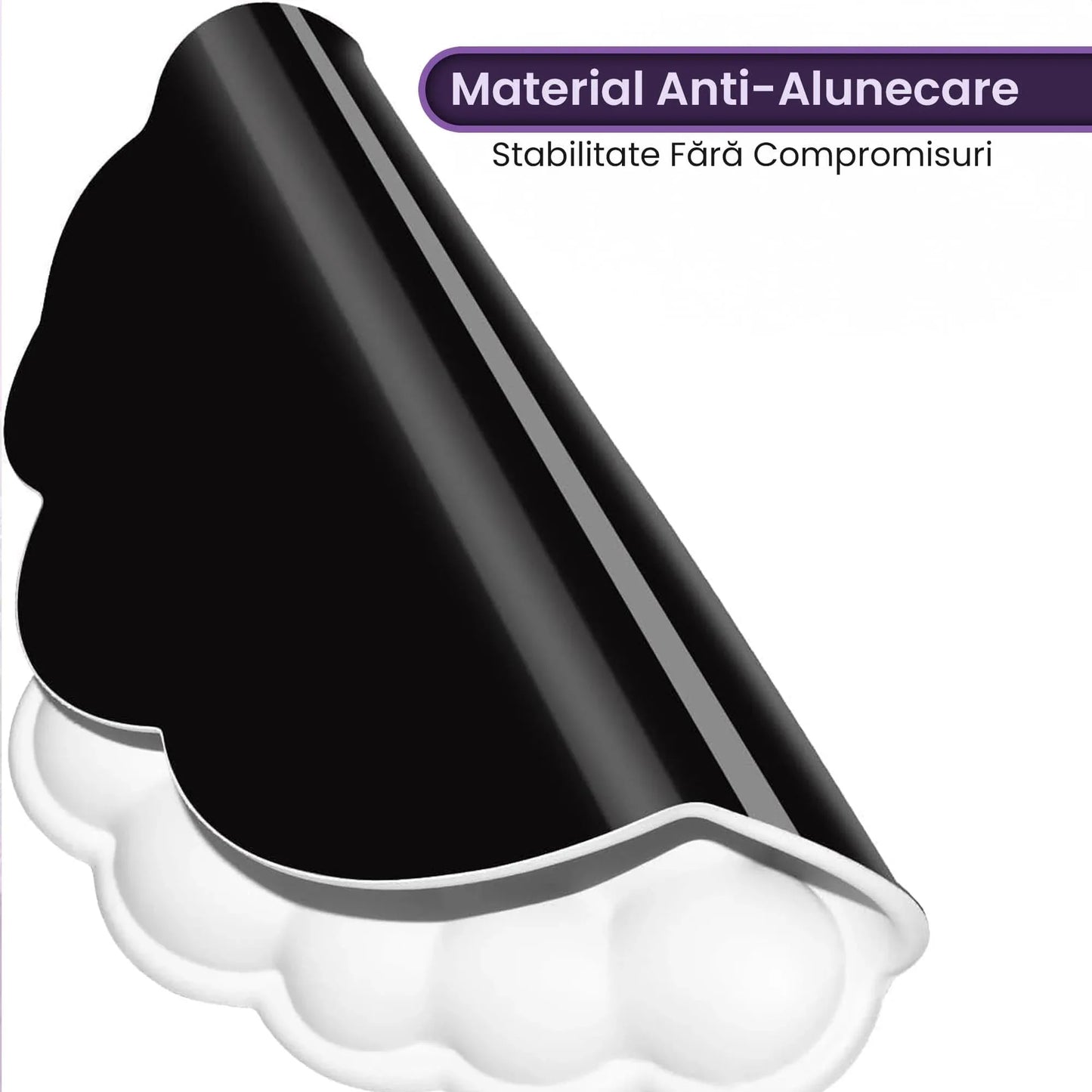 Mousepad ergonomic, spuma cu memorie pentru sustinere incheietura mana cu Wrist Rest, Baza anti-derapanta, Nor mov - 221.ro