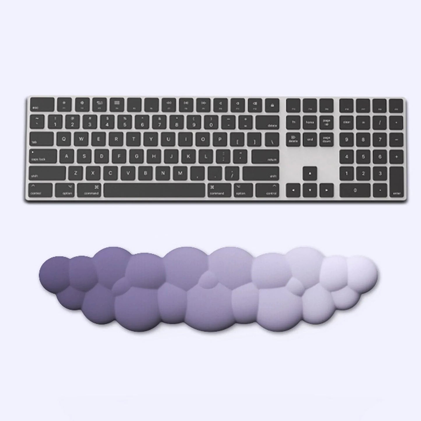 Mousepad ergonomic, spuma cu memorie pentru sustinere incheietura mana cu Wrist Rest, Baza anti-derapanta, Nor mov - 221.ro