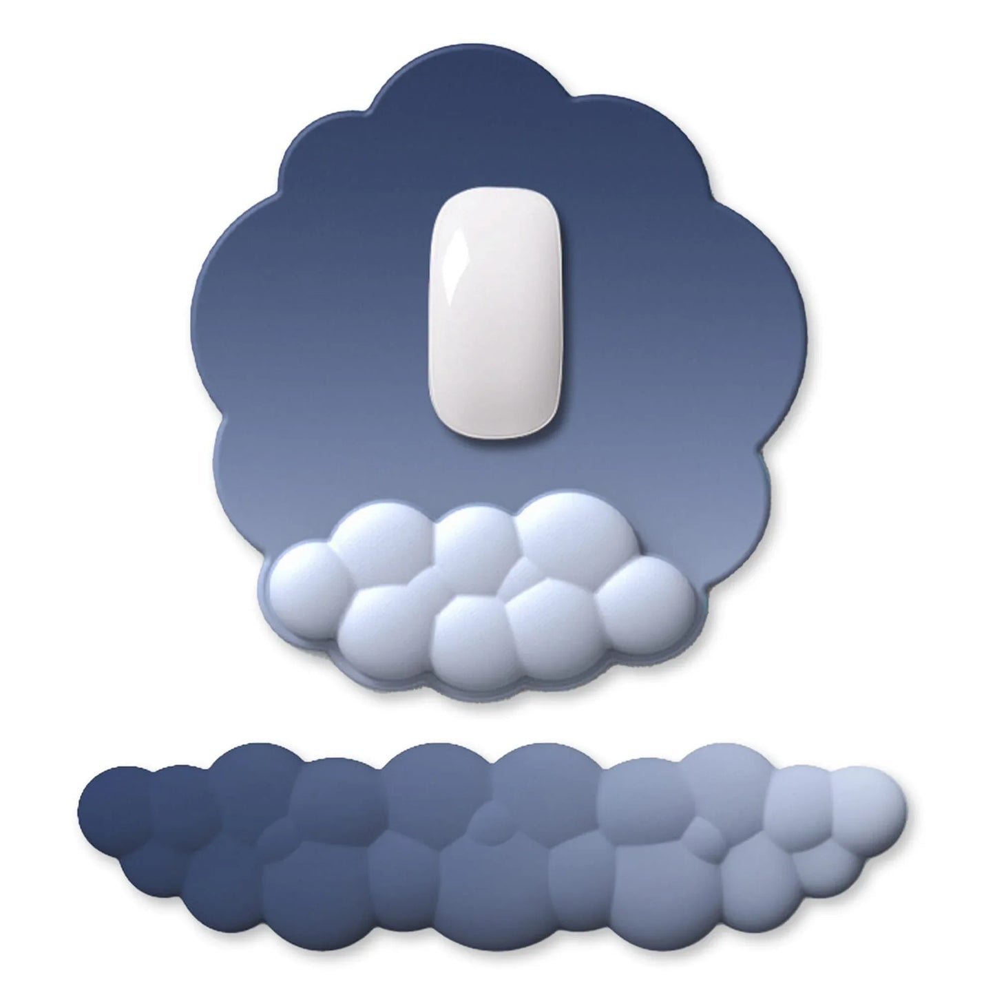 Mousepad ergonomic, spuma cu memorie pentru sustinere incheietura mana cu Wrist Rest, Baza anti-derapanta, Nor albastru - 221.ro