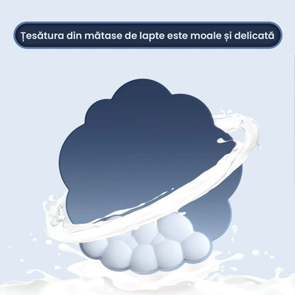 Mousepad ergonomic, spuma cu memorie pentru sustinere incheietura mana cu Wrist Rest, Baza anti-derapanta, Nor albastru - 221.ro