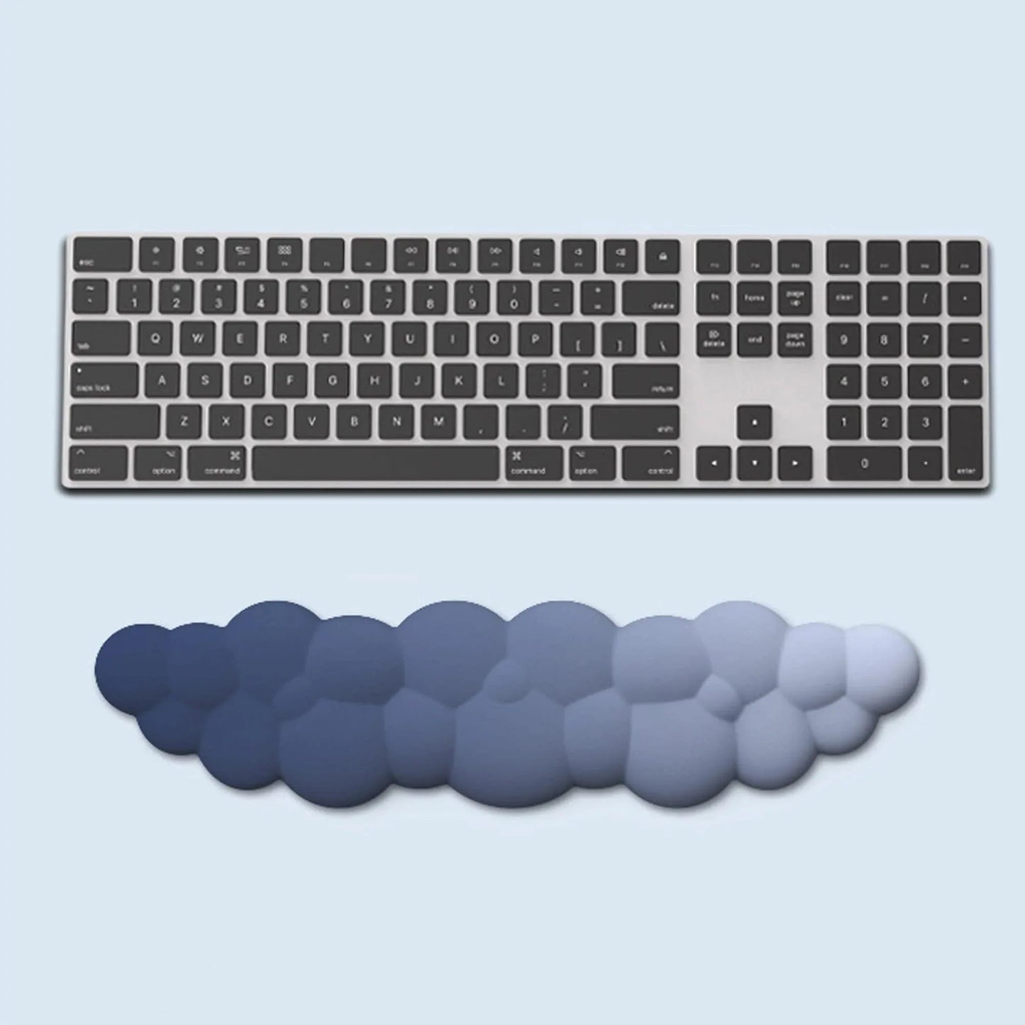 Mousepad ergonomic, spuma cu memorie pentru sustinere incheietura mana cu Wrist Rest, Baza anti-derapanta, Nor albastru - 221.ro