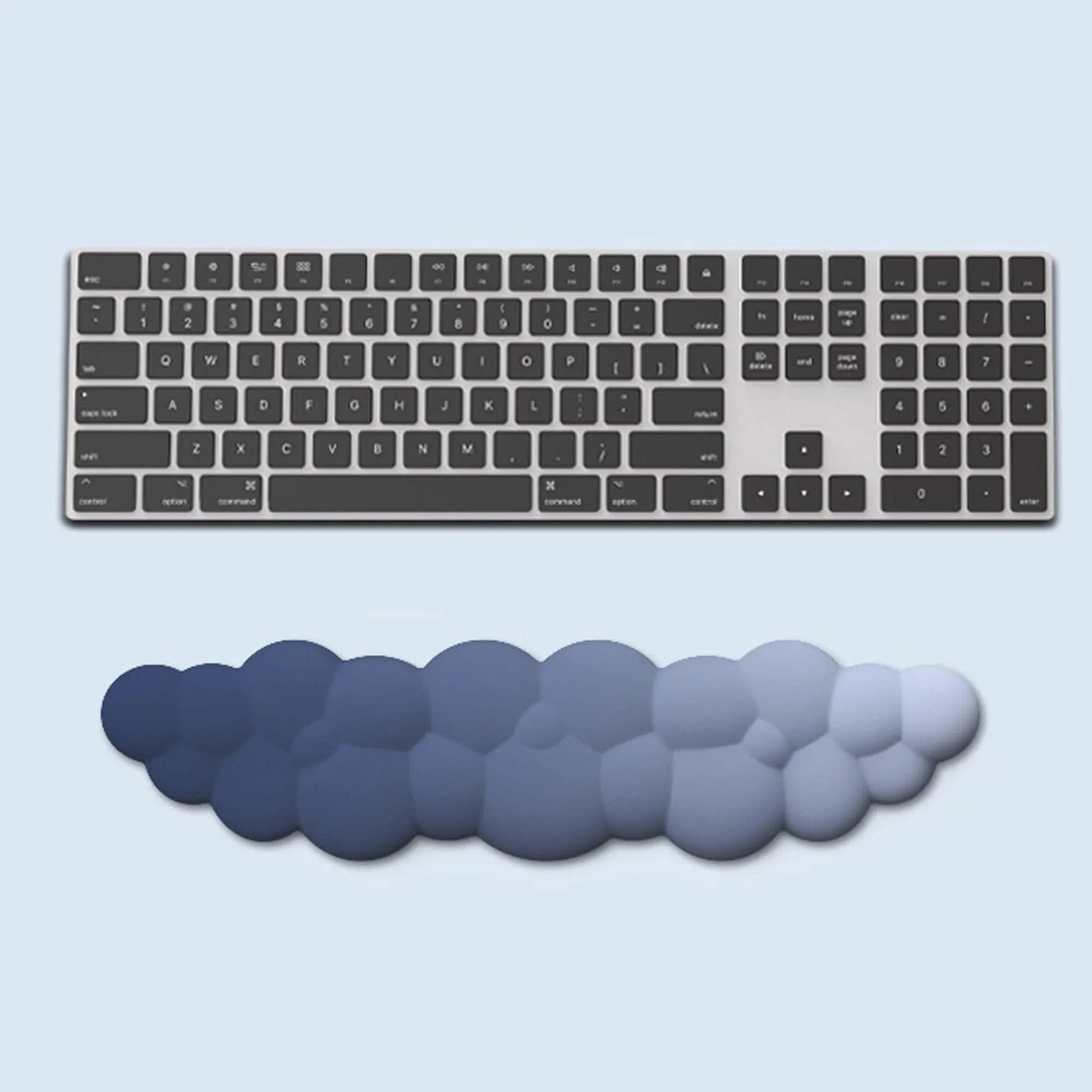 Mousepad ergonomic, spuma cu memorie pentru sustinere incheietura mana cu Wrist Rest, Baza anti-derapanta, Nor albastru - 221.ro