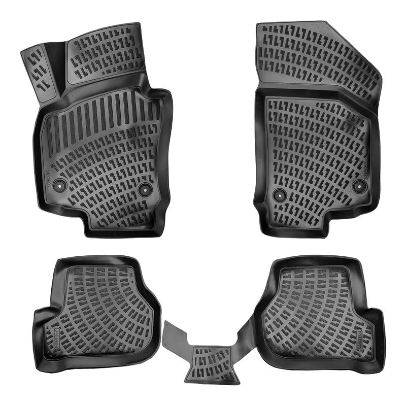 Set covorase auto cauciuc tip tavita  pentru seat leon ii 2005-2012