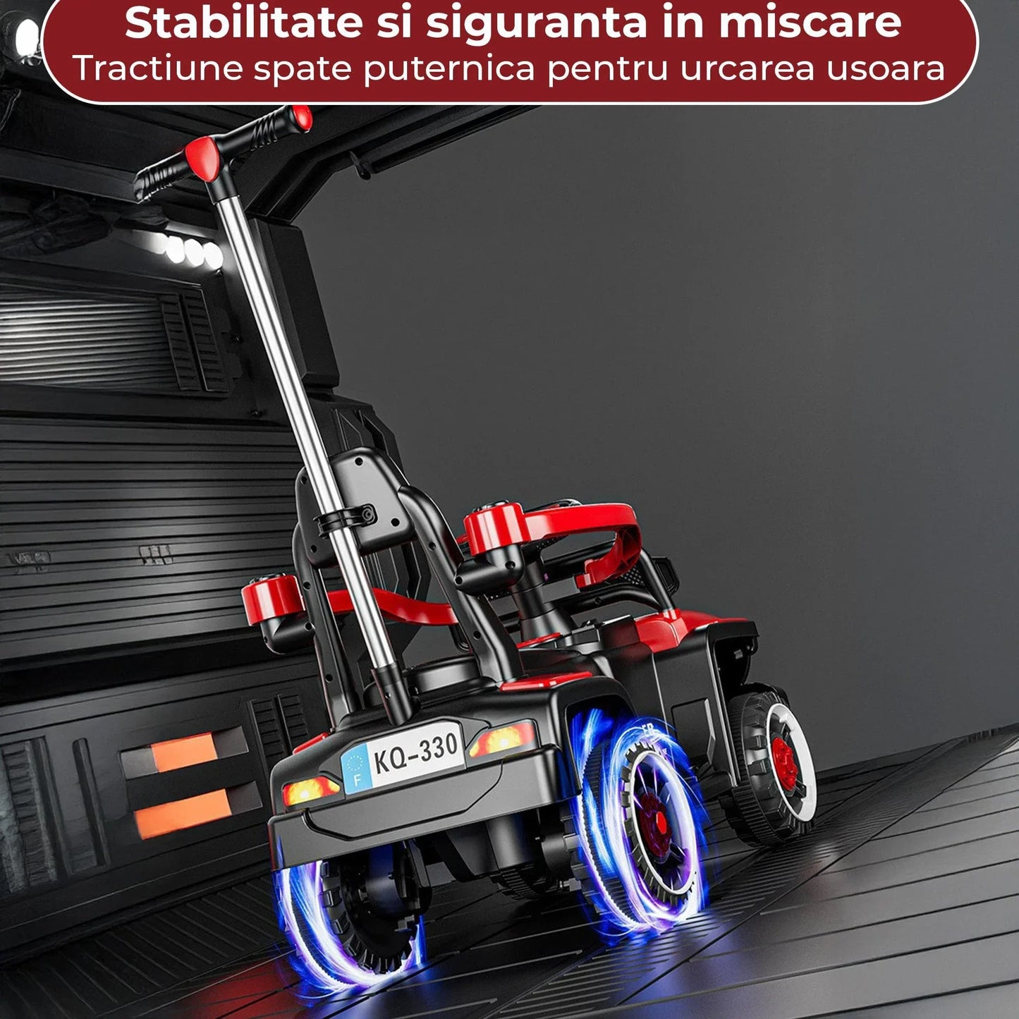 Masinuta electrica copii, Off-road, dubla sau simpla tractiune, Rosu