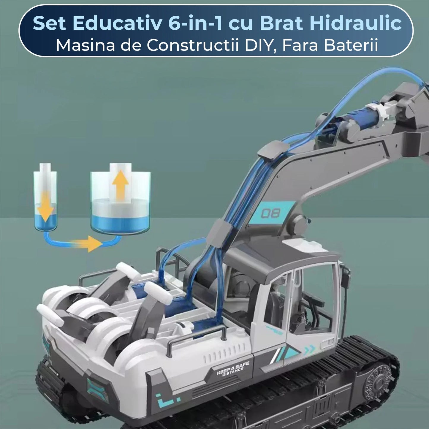 Set Educativ 6 in 1 de Constructie Hidraulica pentru Copii 8, 12 Ani