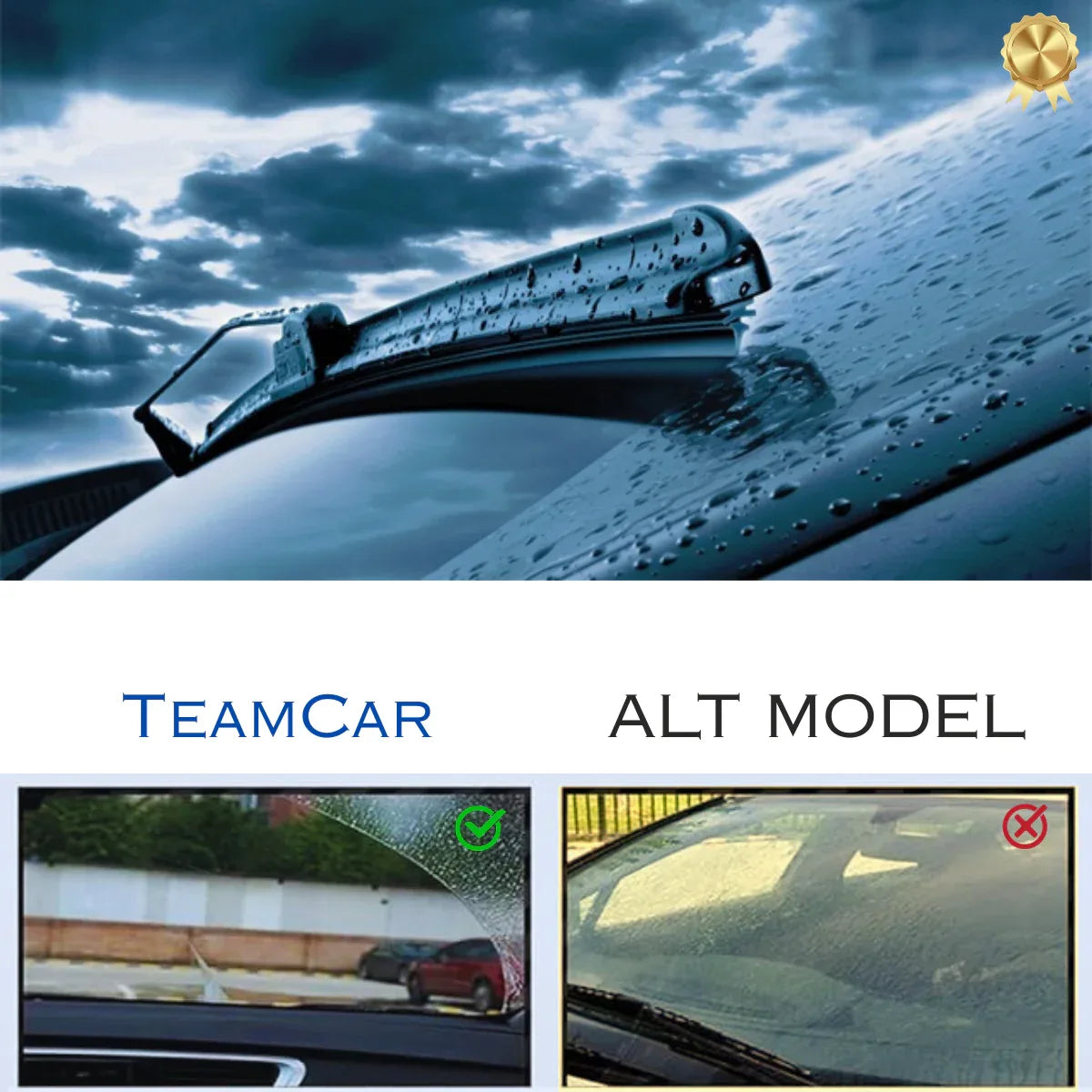 Ștergător parbriz auto TeamCar® 22 inch (550 mm) – Universal, Silențios, Durabil, Prindere cârlig J/U - 221.ro