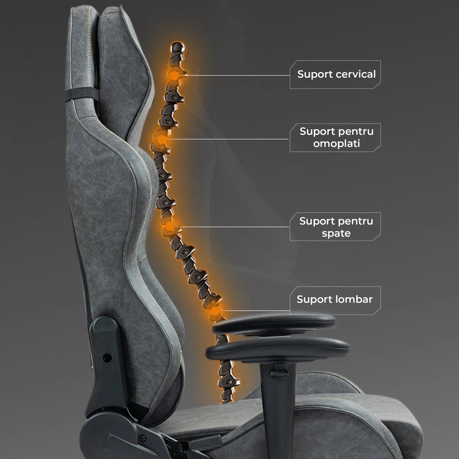 Scaun Gaming Clasic din Piele – Spatar Reglabil, Cilindru Clasa 4, Cadru Metalic, Spuma cu Densitate Mare, Optional cu Suport pentru Picioare, Ergonomic si Confortabil pentru Birou sau Gaming, Negru - 221.ro