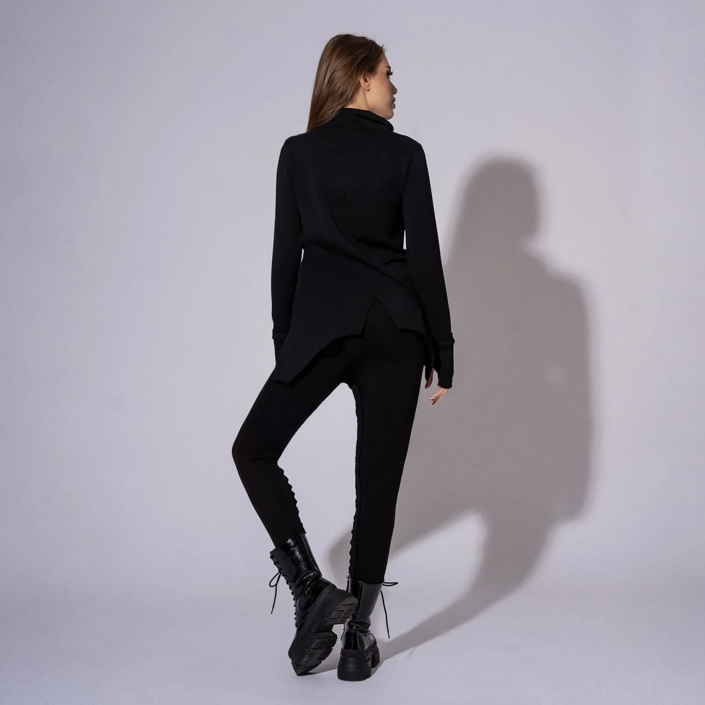 Trening dama negru din bumbac N⁰1