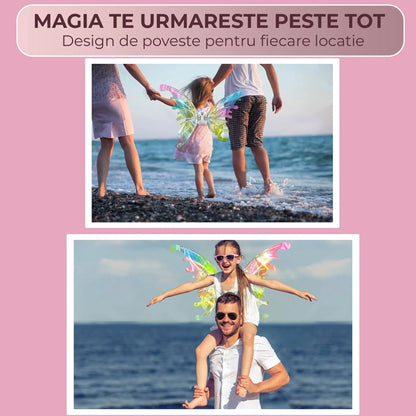 Aripi de zână interactive luminoase pentru copii si adulți, Deschidere electrica