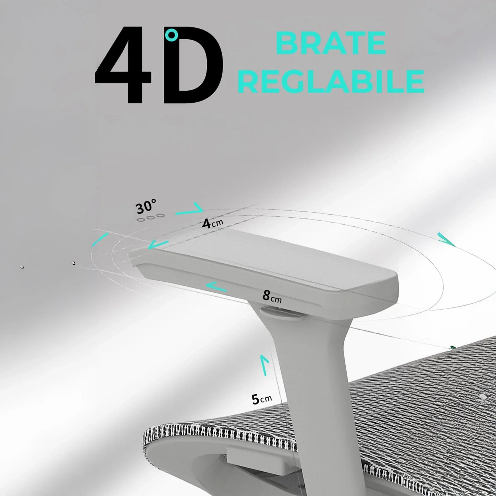 Scaun ergonomic Timebox, Reglare inaltime, spatar in 6 pozitii 150°, Cotiere 4D, Plasa Mesh, Profil lombar flexibil, Suport Picioare, Baza din aluminiu durabil, pana la 150 kg, Gri - 221.ro