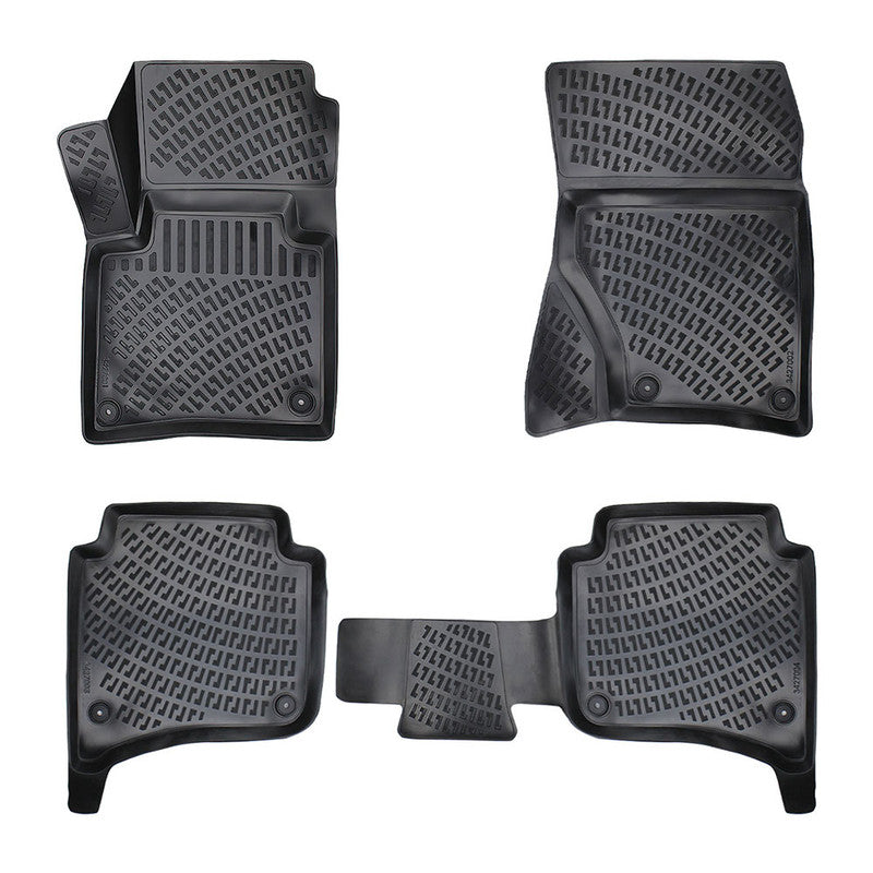Set covorase auto cauciuc tip tavita pentru vw touareg ii (7p) clima 4 zone 2010-2018