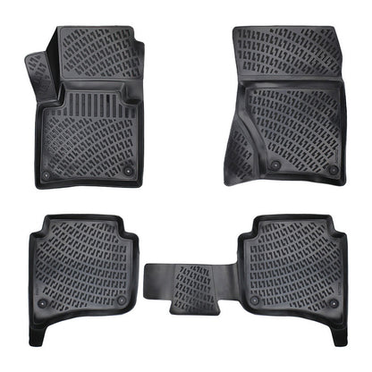 Set covorase auto cauciuc tip tavita pentru vw touareg ii (7p) clima 4 zone 2010-2018