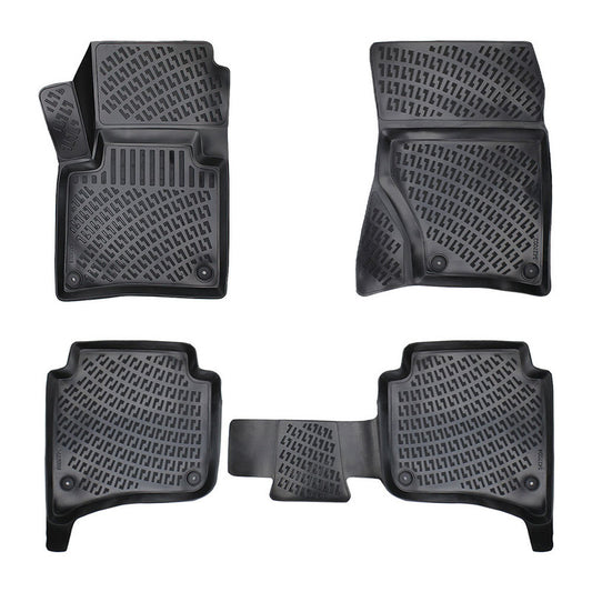 Set covorase auto cauciuc tip tavita pentru vw touareg ii (7p) clima 4 zone 2010-2018