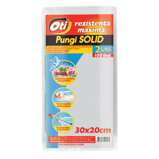 Pungi alimentare, capacitate 2kg, 100buc, 30x20cm OTI / 5948908009532 - 221.ro