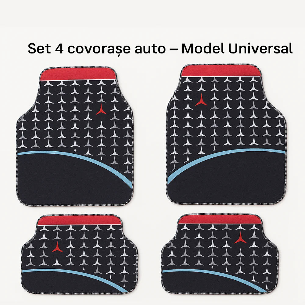 Covorașe Universale Mercedes-Benz – Design Abstract Stea 3 Colțuri