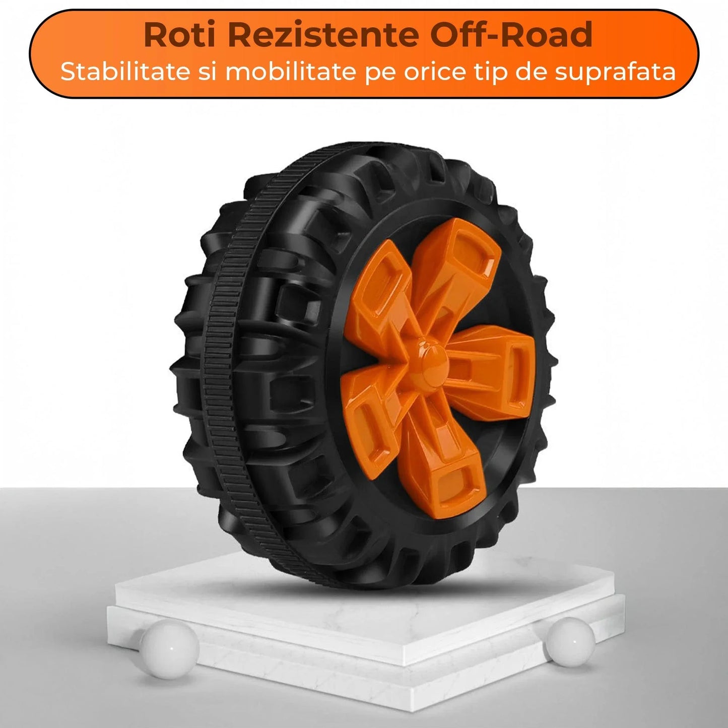Excavator electric copii, 4 roti off-road, Brat excavare functional