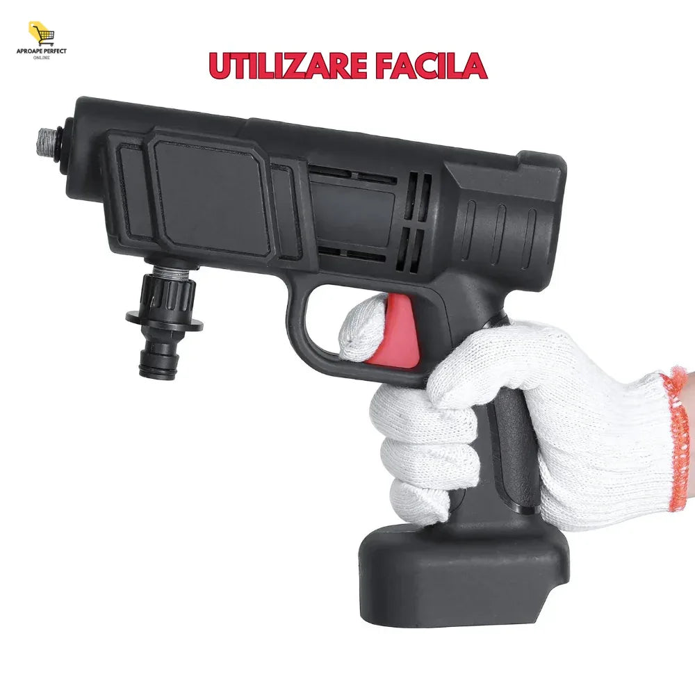 Pistol de Spălat cu Presiune Portabilă fără Fir, cu Două Baterii 48Vf 5000mah