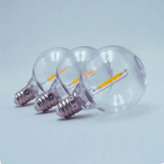 Ghirlandă Luminoasă LED Impermeabilă, Interconectabilă, 5 m, 10 Becuri Glob, Alb Cald, Exterior/Interior