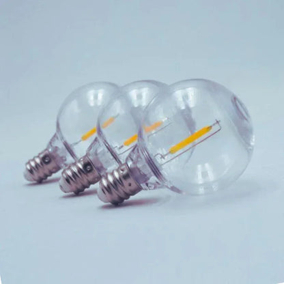 Ghirlandă Luminoasă LED Impermeabilă, Interconectabilă, 5 m, 10 Becuri Glob, Alb Cald, Exterior/Interior