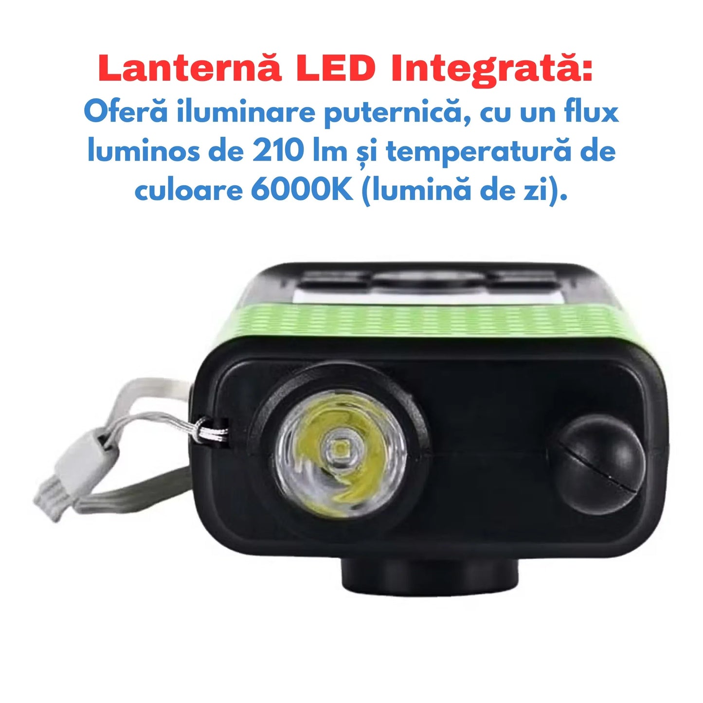 Difuzor Bluetooth Multifuncțional Solar cu Radio FM, Flashlight, USB & TF Card, Wireless - Bleu