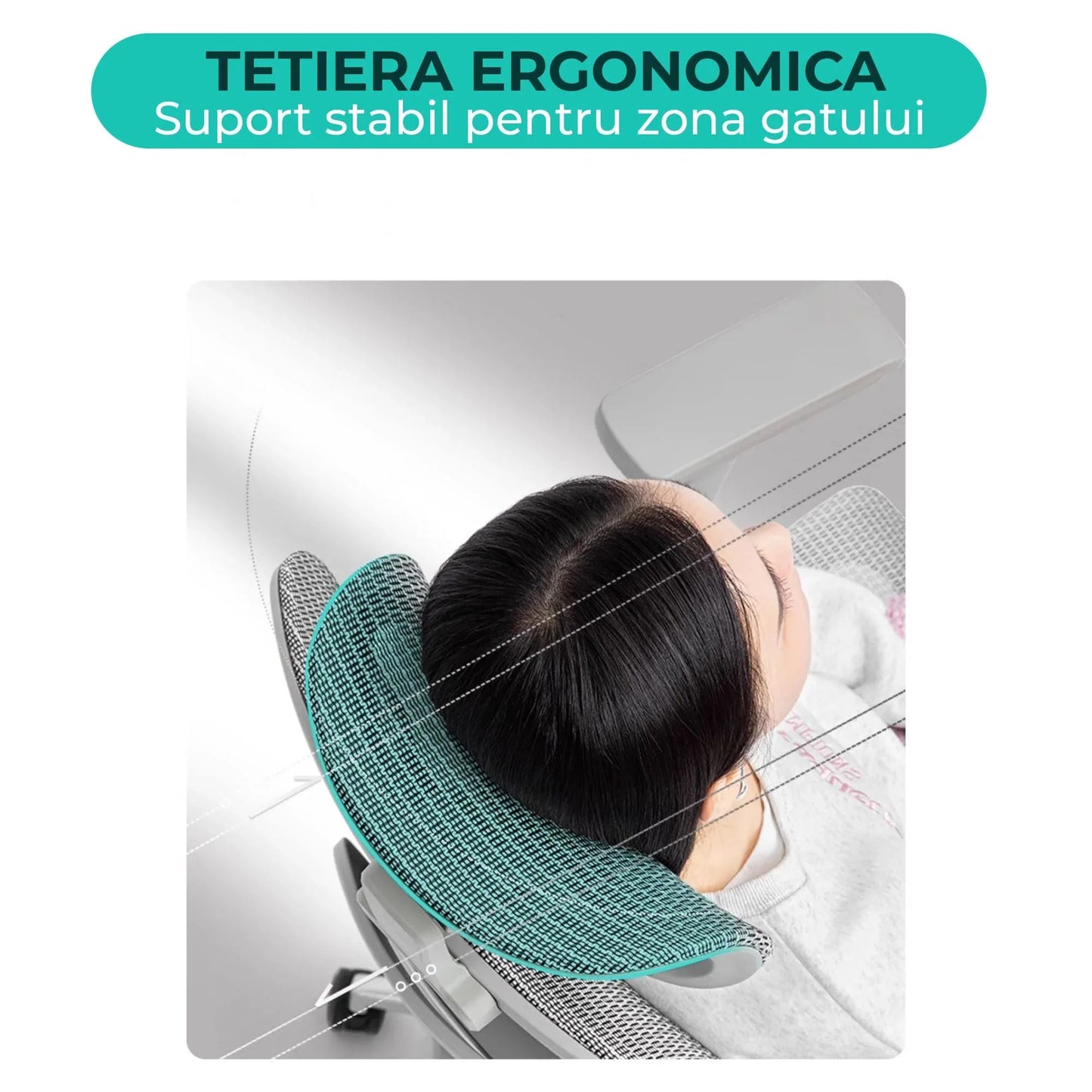 Scaun ergonomic Timebox, Reglare inaltime, spatar in 6 pozitii 150°, Cotiere 4D, Plasa Mesh, Profil lombar flexibil, Suport Picioare, Baza din aluminiu durabil, pana la 150 kg, Gri - 221.ro