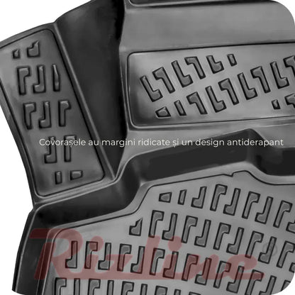 Set complet Rizline Dacia Duster 2018–2022 4x2 Prestige – Covorașe față, spate și tăviță portbagaj - 221.ro