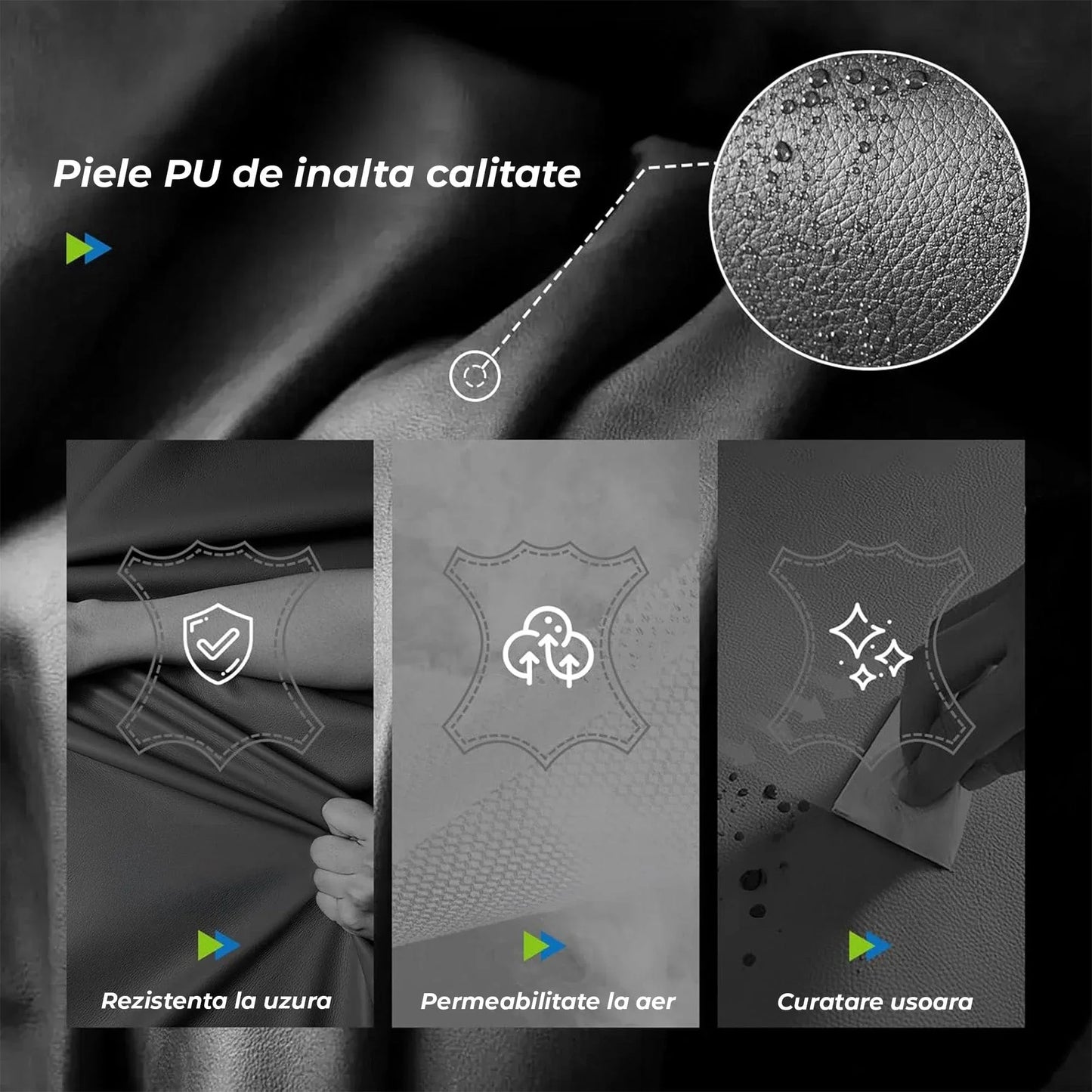 Scaun Office Timebox– Scaun Ergonomic Executiv din Piele cu Spatar Inalt, Suport Lombar cu Arcuri, Reclinabil 135°, Suport pentru Picioare si Cotiere Fixe, Confortabil, Cadru Metalic, Sustine Pana la 136 kg, Negru - 221.ro