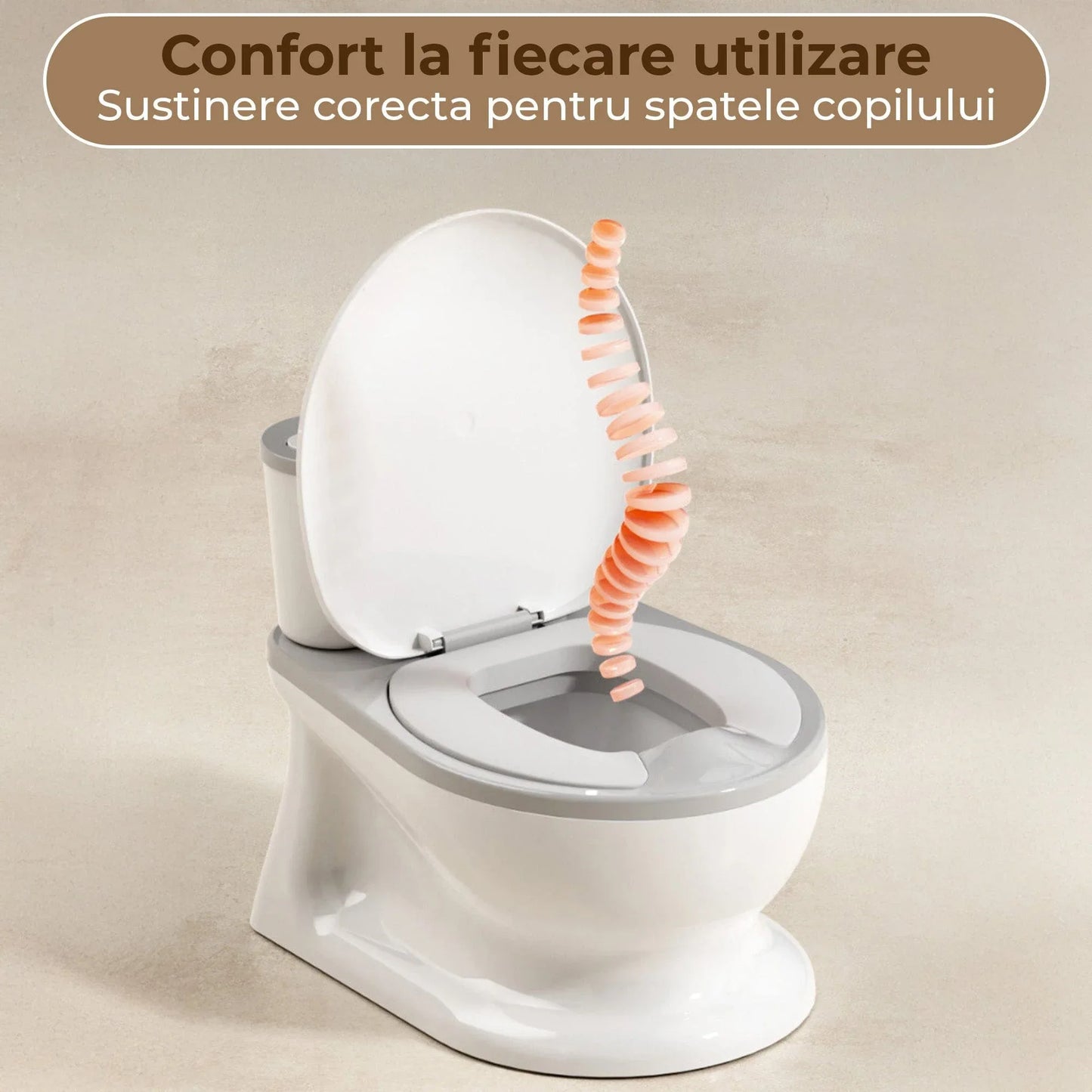 Toaleta cu Design Realist pentru Copii, Alb