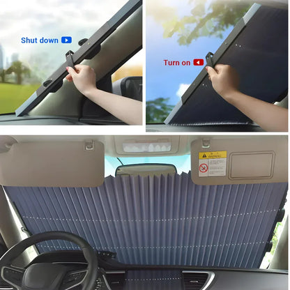 Parasolar Auto Retractabil pentru Blocarea Soarelui și Izolație Termică - 1 buc 70cm