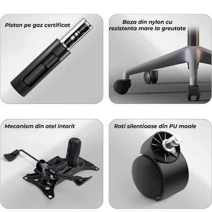 Scaun Ergonomic de Birou, Reglaj Inaltime si Brate 2D/3D, Gri
