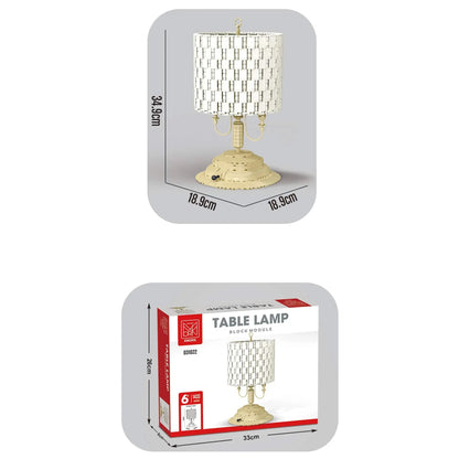 Set De Constructie Lampa Retro Cilindrica DIY Timebox, 1433 Piese ABS