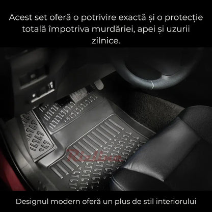Set complet Rizline Dacia Duster 2018–2022 4x2 Prestige – Covorașe față, spate și tăviță portbagaj - 221.ro