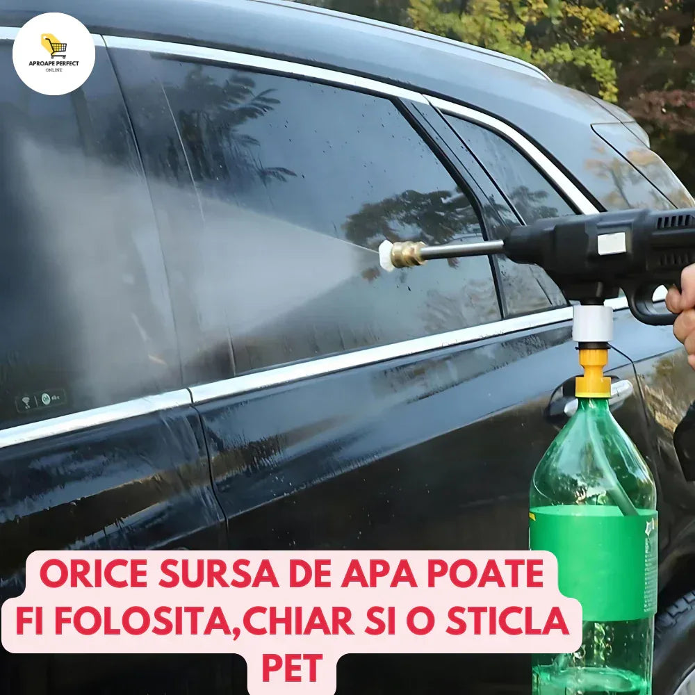 Pistol de Spălat cu Presiune Portabilă fără Fir, cu Două Baterii 48Vf 5000mah