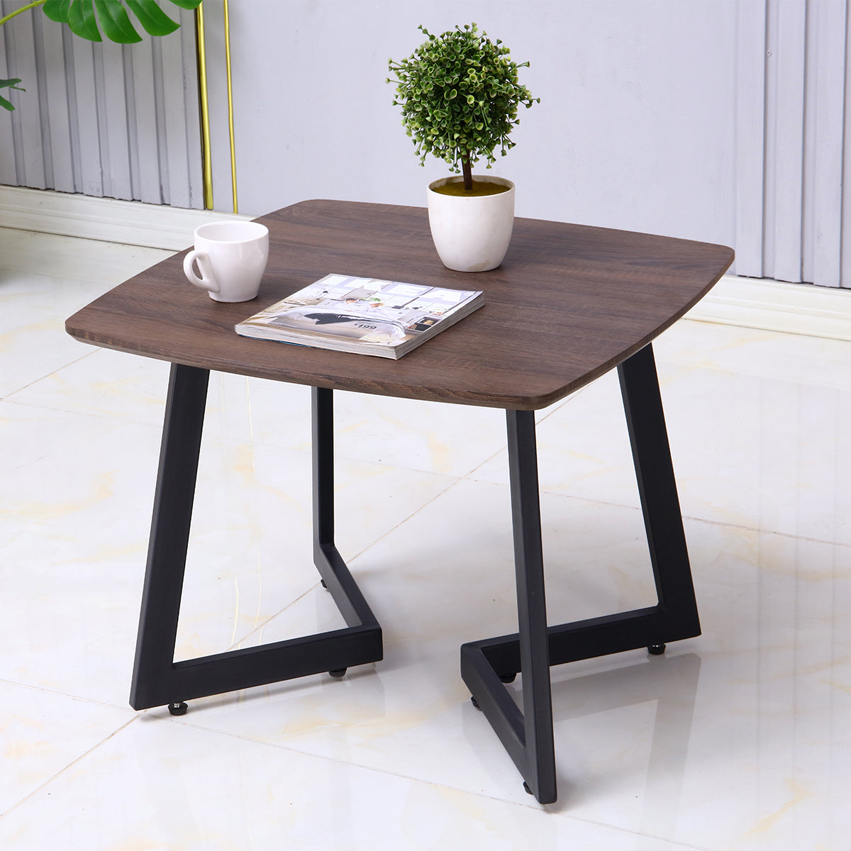 Masuta de cafea, stil modern, inaltime 46cm, Naimeed 802-60, Stejar Inchis