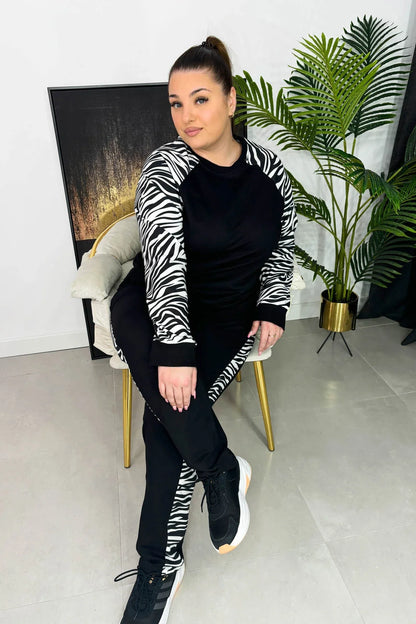 Trening dama marimi mari cu imprimeu animal print 8048