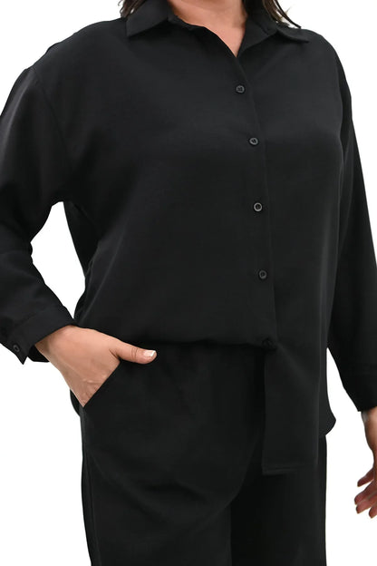 Set dama marimi mari  pantaloni scurti cu camasa 8121 -24
