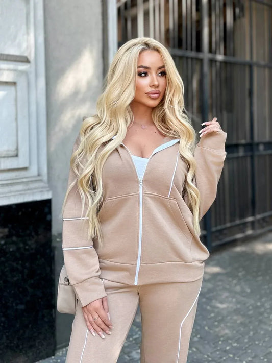 Trening dama marimi mari cu fermoare laterale 8130