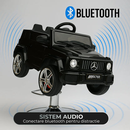 Scaun auto de tuns copii model G-Class, Scaun interactiv cu Bluetooth, Negru