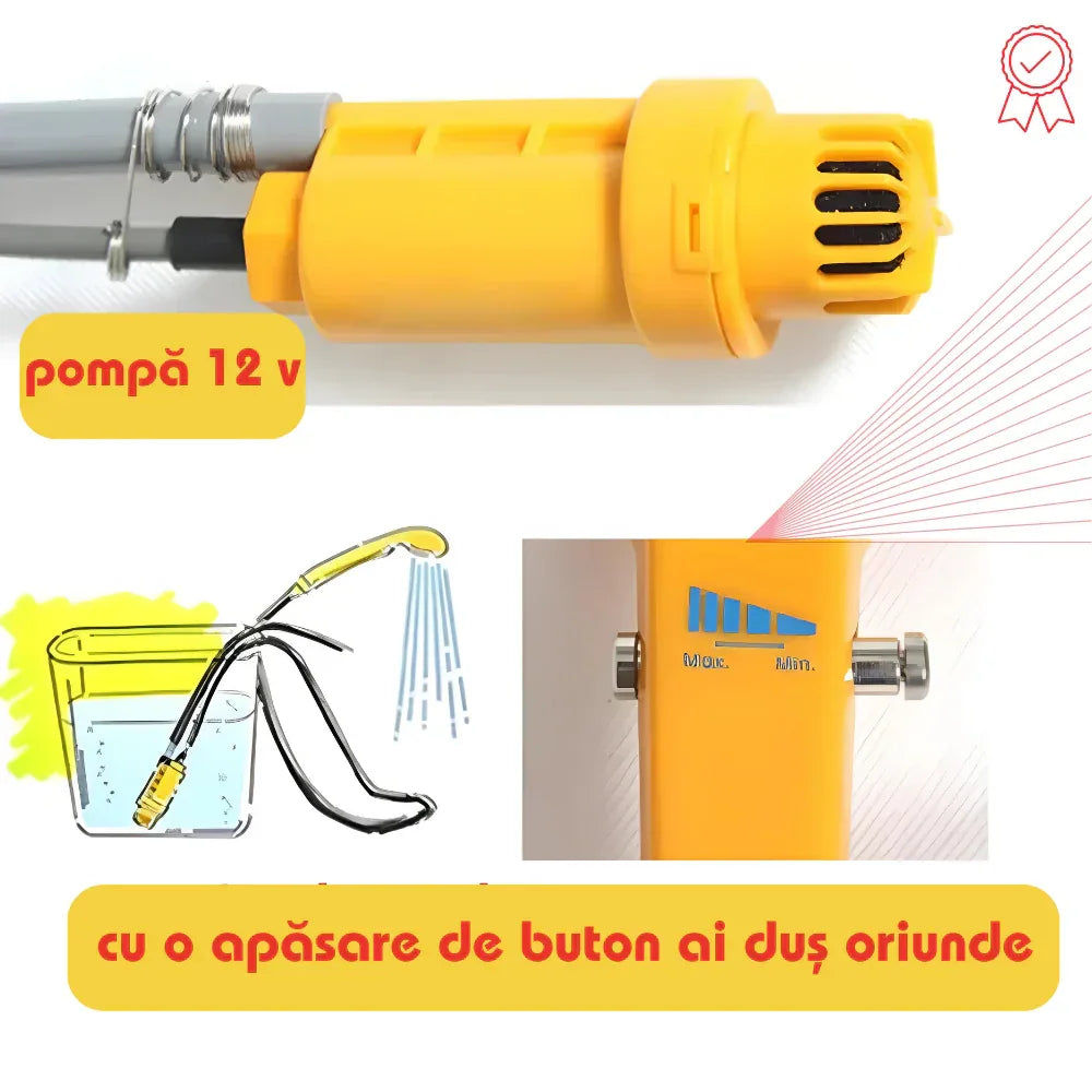 Duș Portabil pentru Mașină - 12V - Galben, Factory