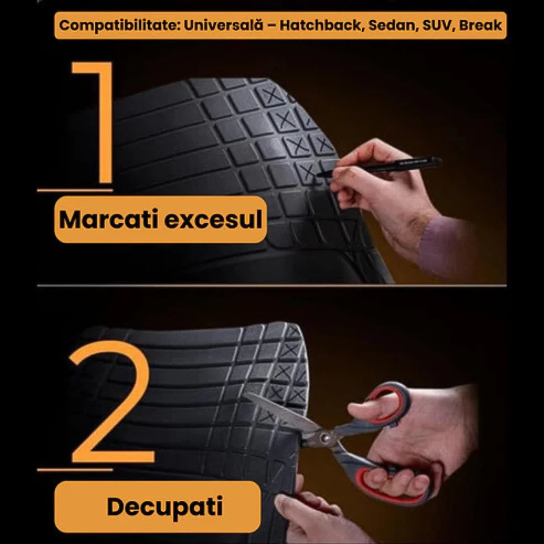 Covorase Fiat 500 Hatchback Compatibile 2007-2015 | Black