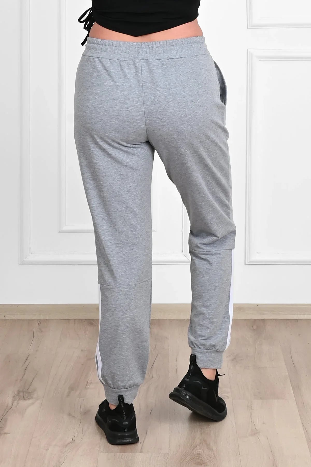 Pantalon dama marimi mari de trening cu dungi 9046